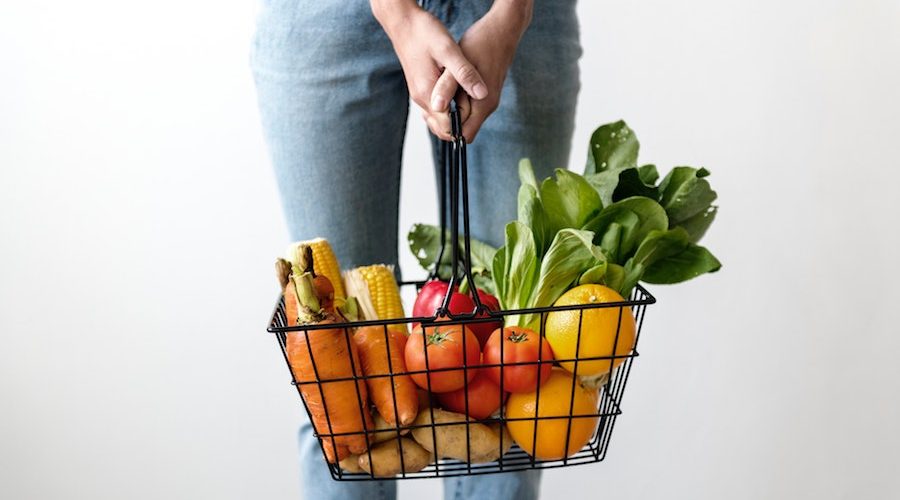 Vegan shopping basket